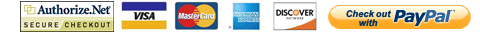 We Accept Visa, Mastercard, Discover, American Express and PayPal!