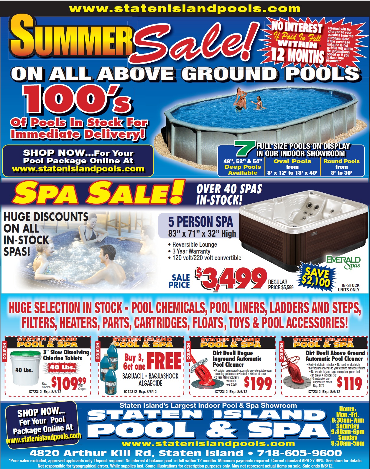 Current Staten Island Pool and Spa Promotions