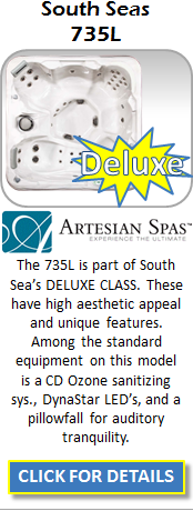 Hot Tub Spa Artesian South Seas 735L Staten Island Pool and Spa